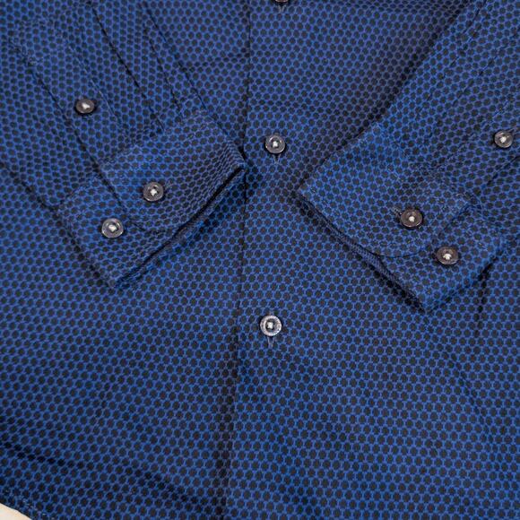 Isaac Mizrahi Navy button down | Boys 6 - Picture 2 of 4